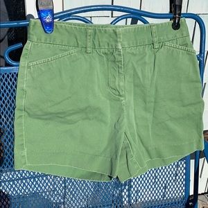 Green J. Crew Chino Shorts